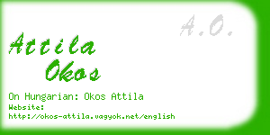 attila okos business card